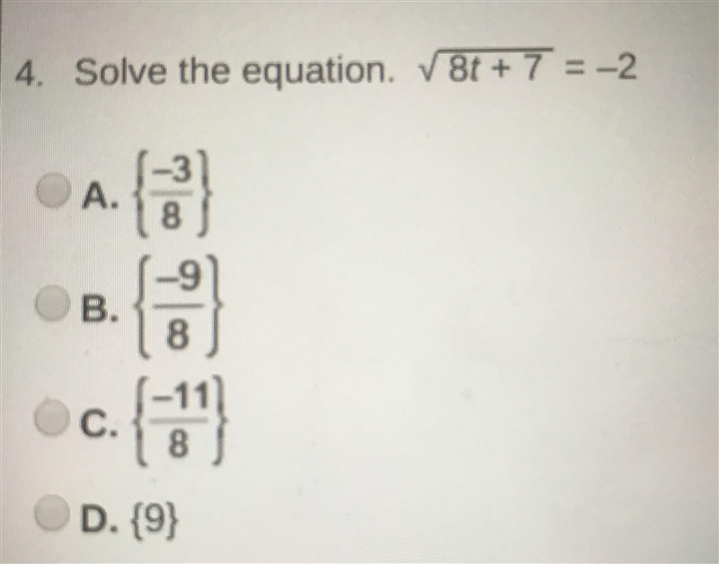 Please solve the attached problem and chose from the answers provided.-example-1