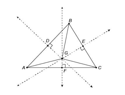 PLS HELP DG , EG , and FG are perpendicular bisectors of the sides of △ABC . BE=3 centimeters-example-1