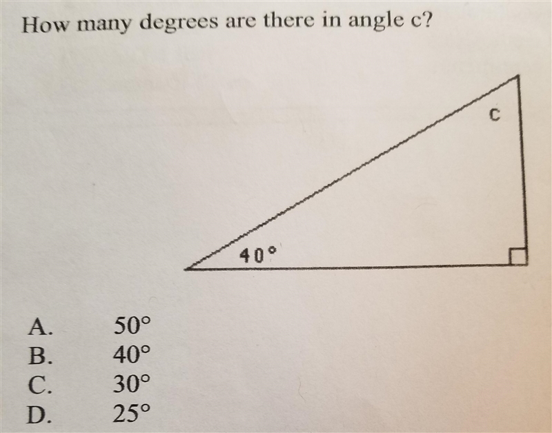 How many degrees are there in angle C? ** multiple choice question-example-1