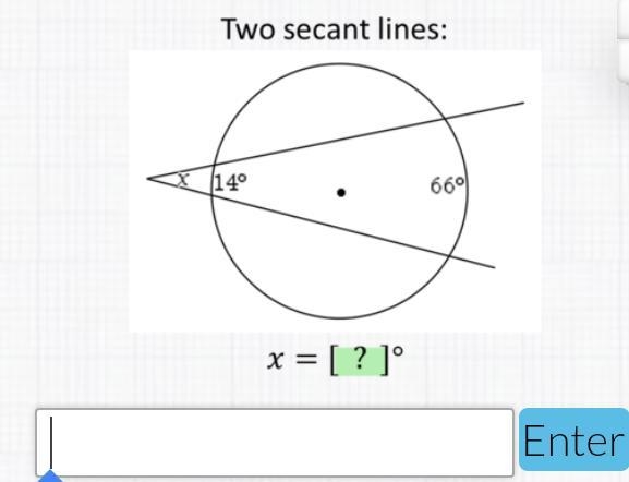 Find x two secant lines Anyone know the formula?-example-1