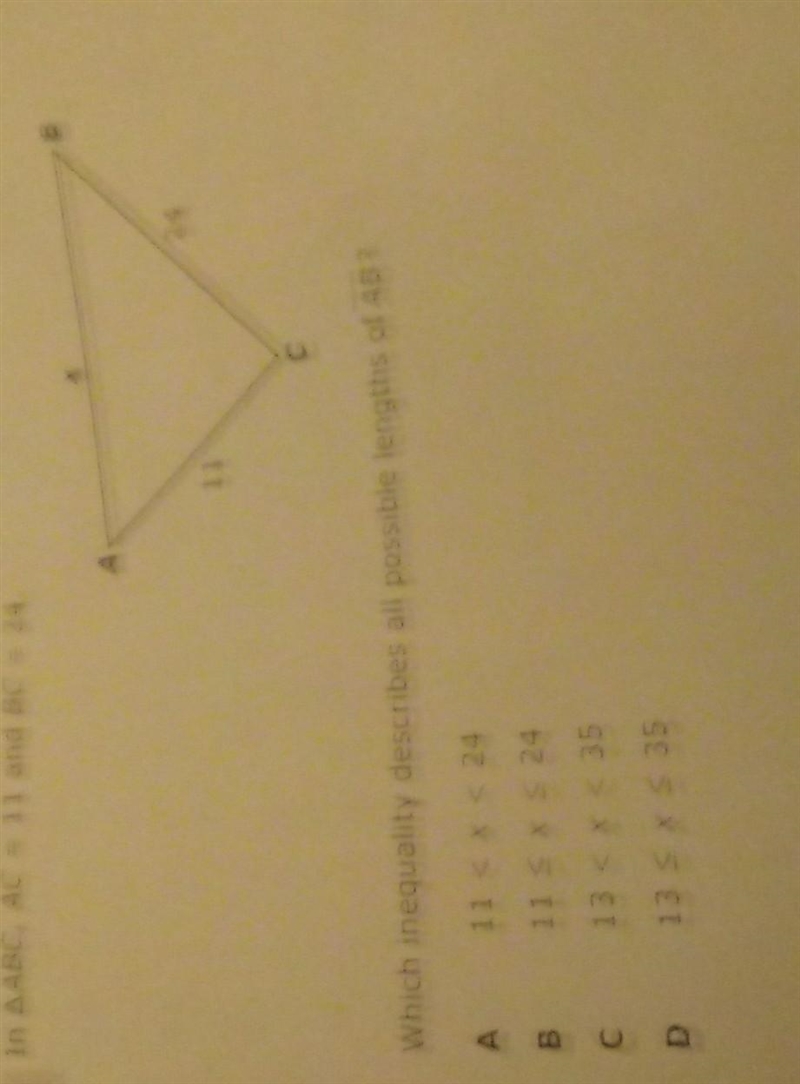 Which inequality describes all possible lengths of segment AB?​-example-1