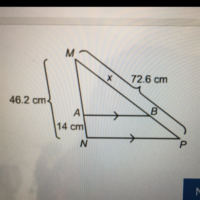 What is the value of x? ___cm-example-1