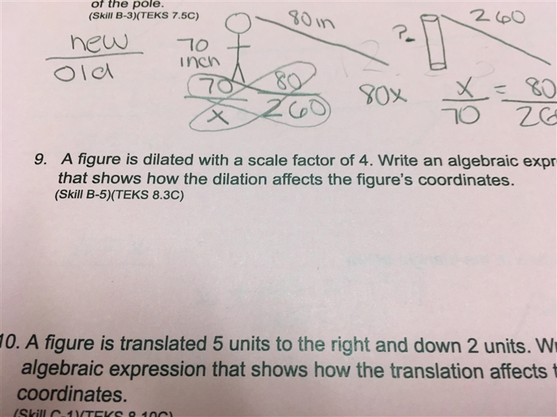 Need help on nine it say write an algebraic expression.-example-1