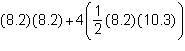 Which expression represents the total surface area, in square centimeters, of the-example-2