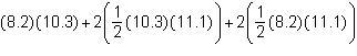 Which expression represents the total surface area, in square centimeters, of the-example-5