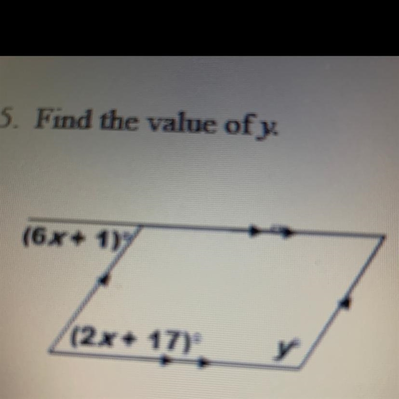 Find the value of Y!!!! A. 4° B. 24° C. 65° D. 155°-example-1