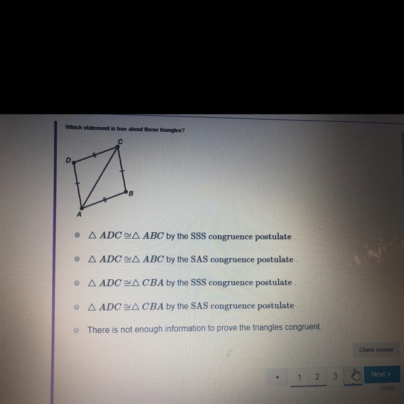 Which statement is true about these triangles?-example-1