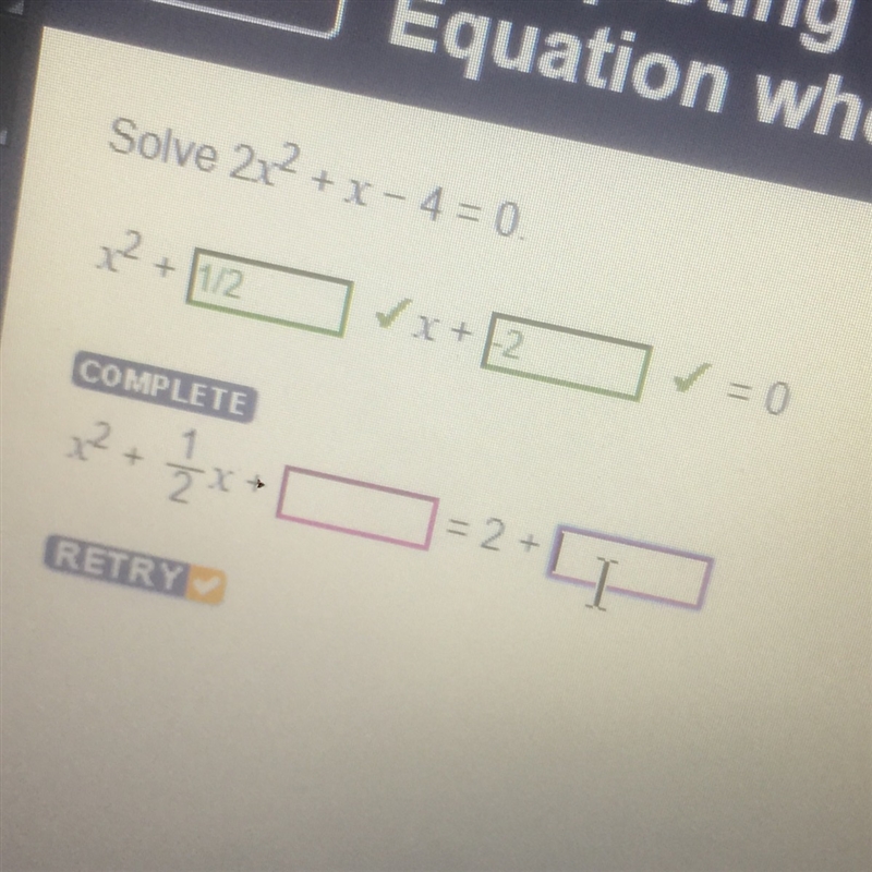 X^2+1/2x+____=2+____-example-1