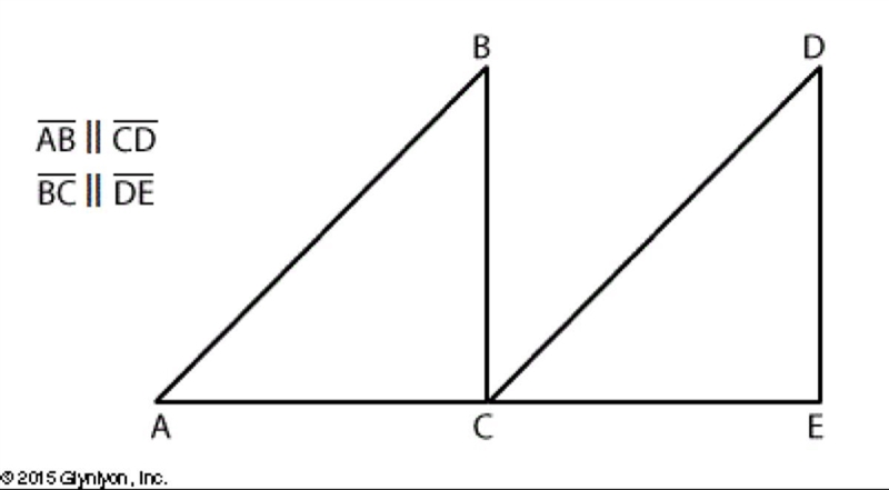 Given: BC⊥AC m∠BAC = 32° Use the given information to determine m∠CDE. 32° 58° 68° 90°-example-1