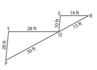 Please help?! Determine if the triangles, ΔPQT and ΔQRS, are similar. If so, identify-example-1