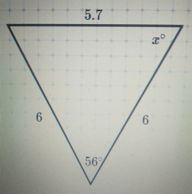 Find the value of x in the triangle shown below HELP ASAP!!!!!​-example-1