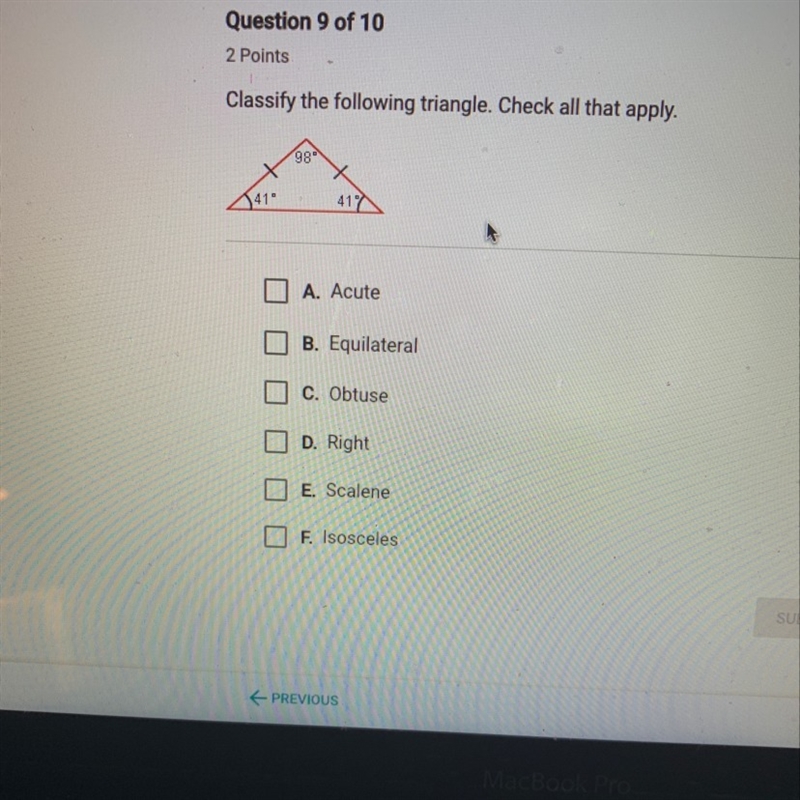 Classify the following triangle-example-1