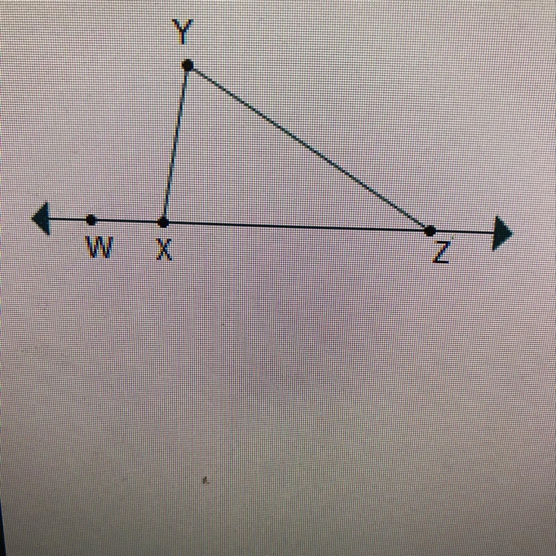 Which statement regarding the diagram is true? A)mWXY = mYXZ B)mWXY < mYZX C)mWXY-example-1