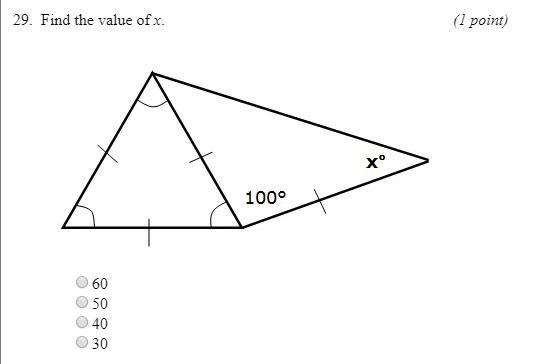 URGENT! Find the value of x.-example-1