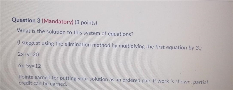 what is the solution to this system of equations (Use the elimination method by multiplying-example-1