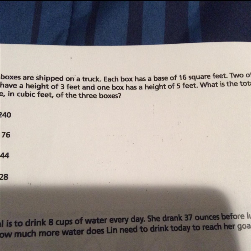 How many 1/3 cups servings are in 4 cups A 1/12 B 3/4 C 4 D 12 Help with 17, 18,34,35 Please-example-1