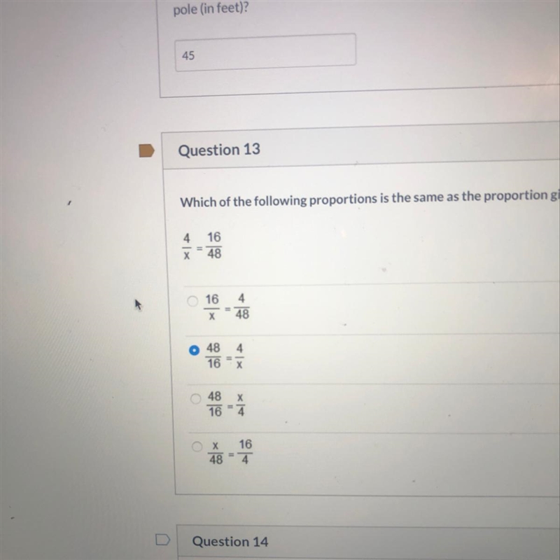 Which of the following proportions is the same as the proportion given?-example-1