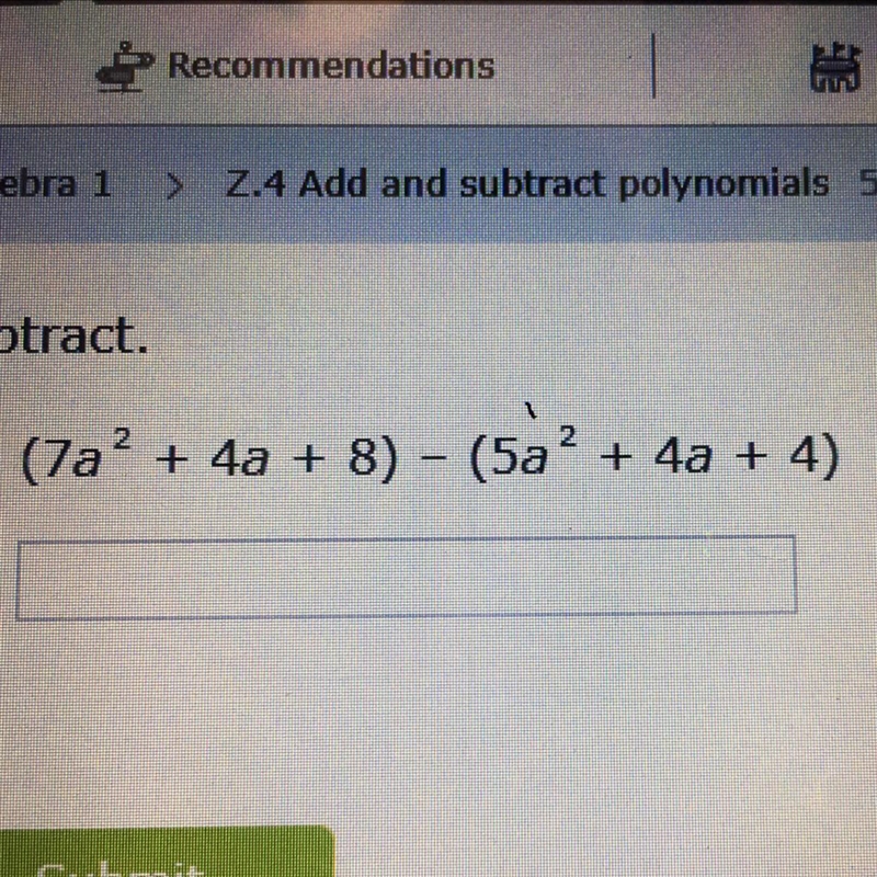 Subtract polynomials-example-1