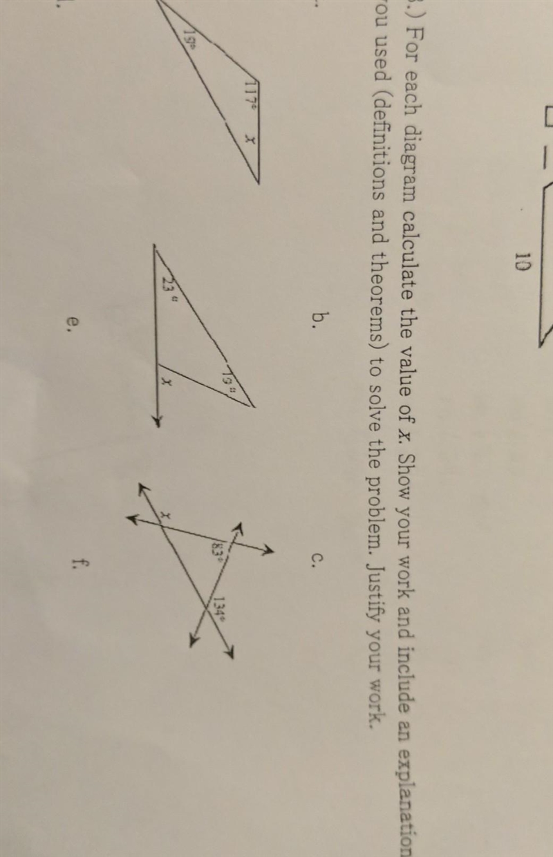 What is x for these problems​-example-1