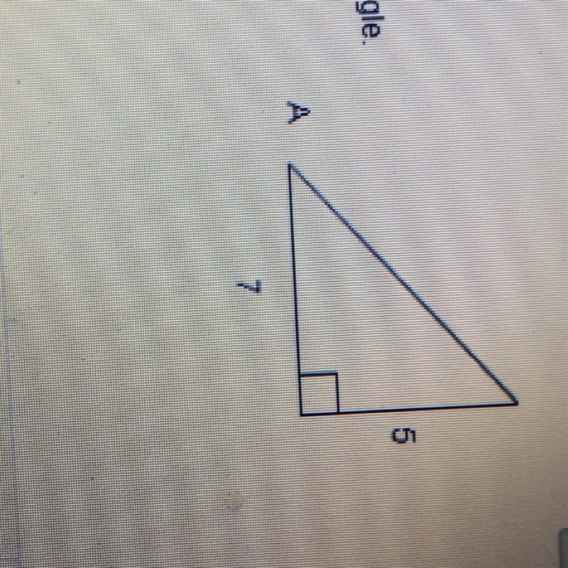 Find angle A in the following triangle 35.54 degrees 35.67 degrees 36.24 degrees 36.77 degrees-example-1