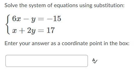 Solve the system of equations using substitution-example-1