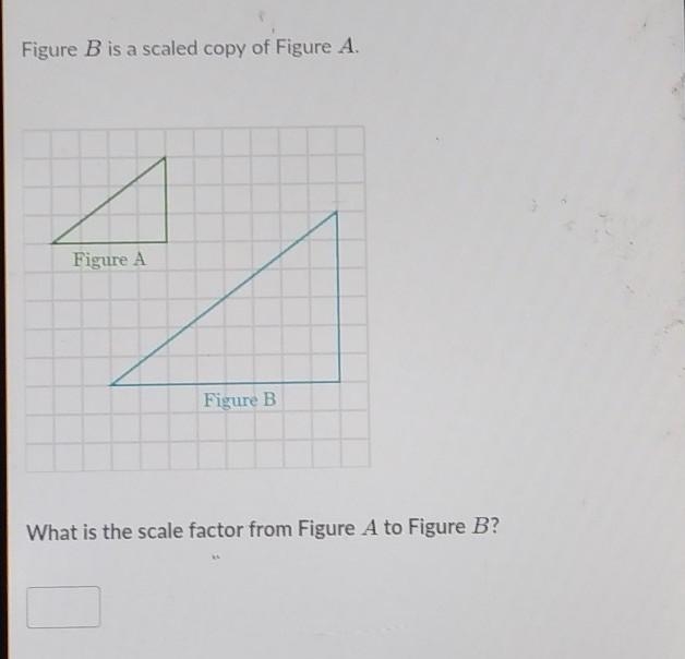 Figure B is a scaled copy of figure A. What is the scale factor from Figure A to Figure-example-1