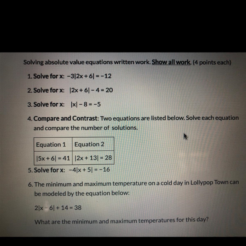 Please solve 1-6 (show work)(20 points)!!!!!!-example-1