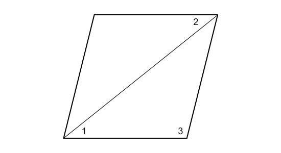 In the rhombus, m∠3= 80. Find m∠2?-example-1