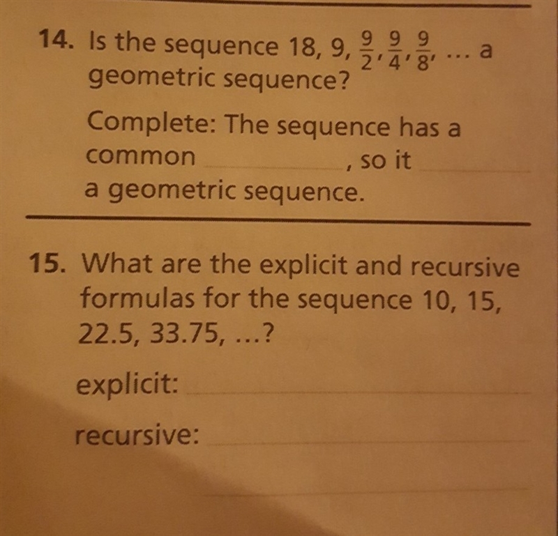 What are the explicit and recursive formulas for the sequence 10,15,22.5,33.75,..? if-example-1