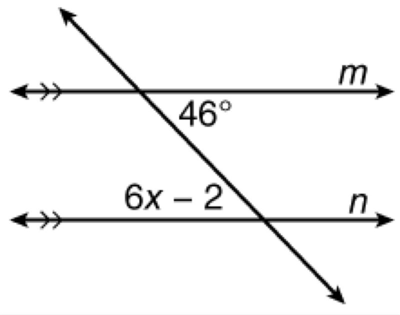 Given: m || n What is the value of x? x = a0-example-1