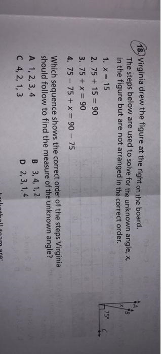 Virginia drew the figure at the right on the board. The steps below are used to solve-example-1