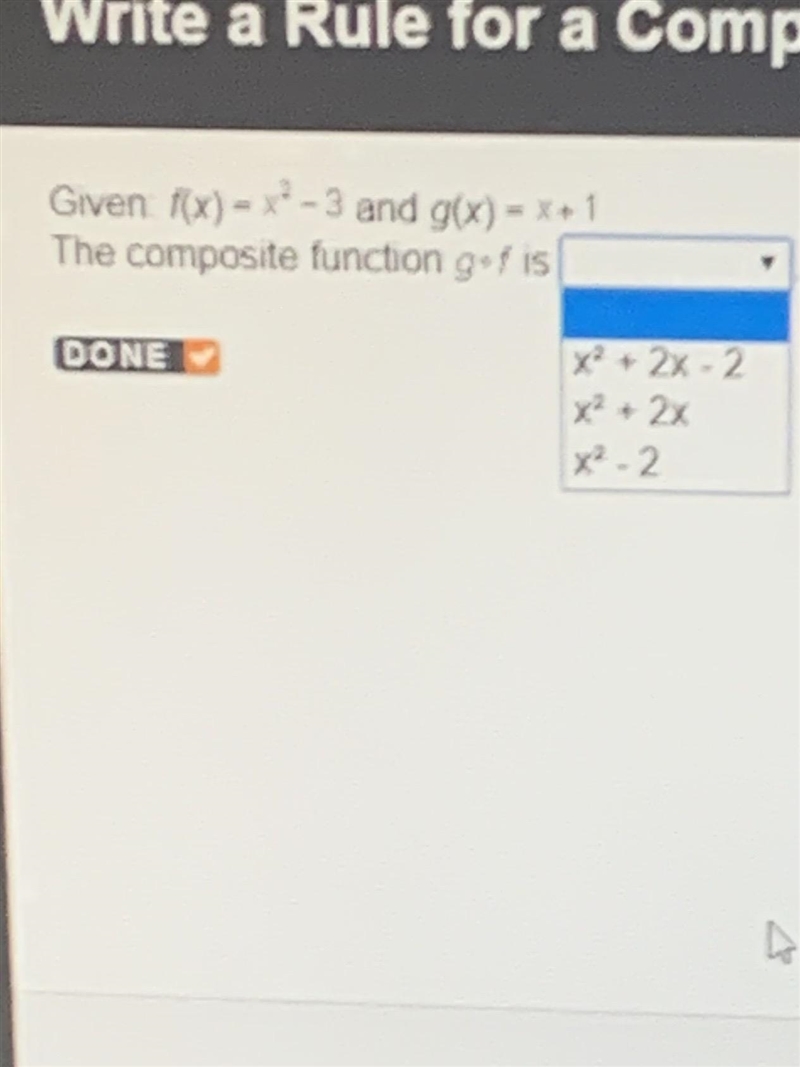 What is the conposite function of g o f no-example-1