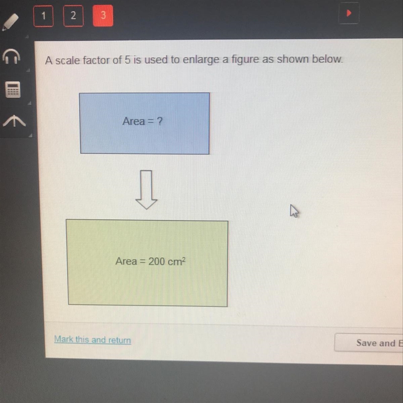 What is the area of the smaller figure in square cm?-example-1