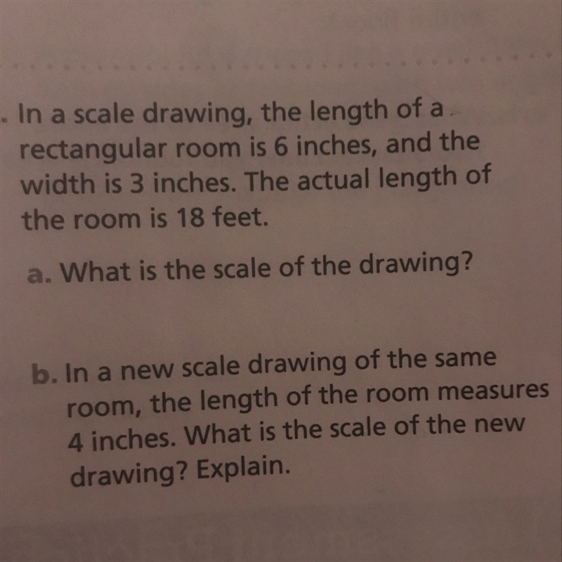 What is the scale drawing? What is the scale of the new drawing? Explain.-example-1