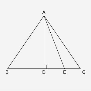 Which is the correct formula to find the area of ABC? A. area of Δ ABC = × BC × AE-example-1