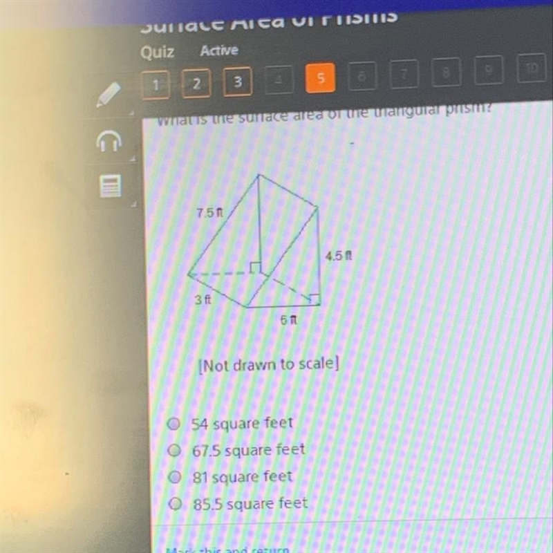 What is the surface area of the triangular prism?-example-1