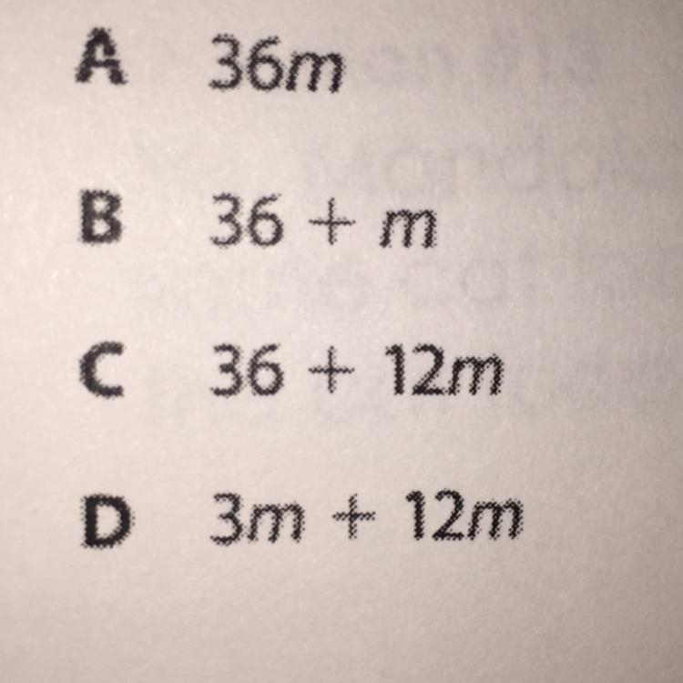 12(3+m) what is it equivalent to-example-1