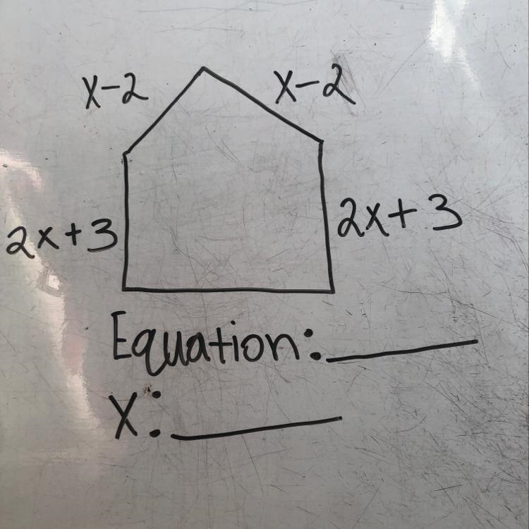 PLEASE HELP!!!!! The perimeter of the fighter below is 30 feet. Write an equation-example-1