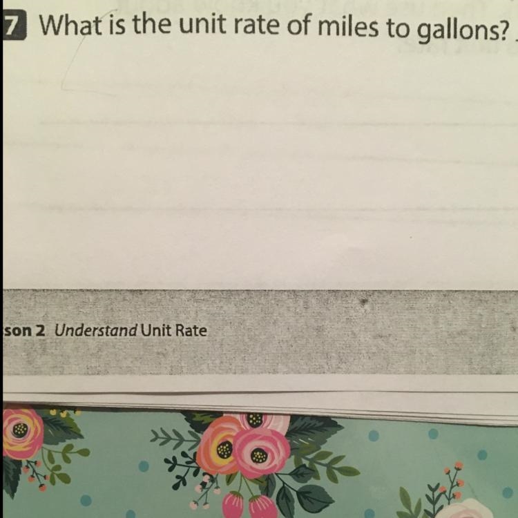 What is the unit rate of mile to gallon of 30 miles and 1 gallon?-example-1