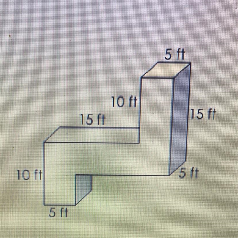 What is the volume of this figure? 1,000 cubic feet, 750 cubic feet, 1,125 cubic feet-example-1