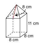 What is the surface area of the composite figure? A. 608 cm 2 B. 672 cm 2 C. 570 cm-example-1