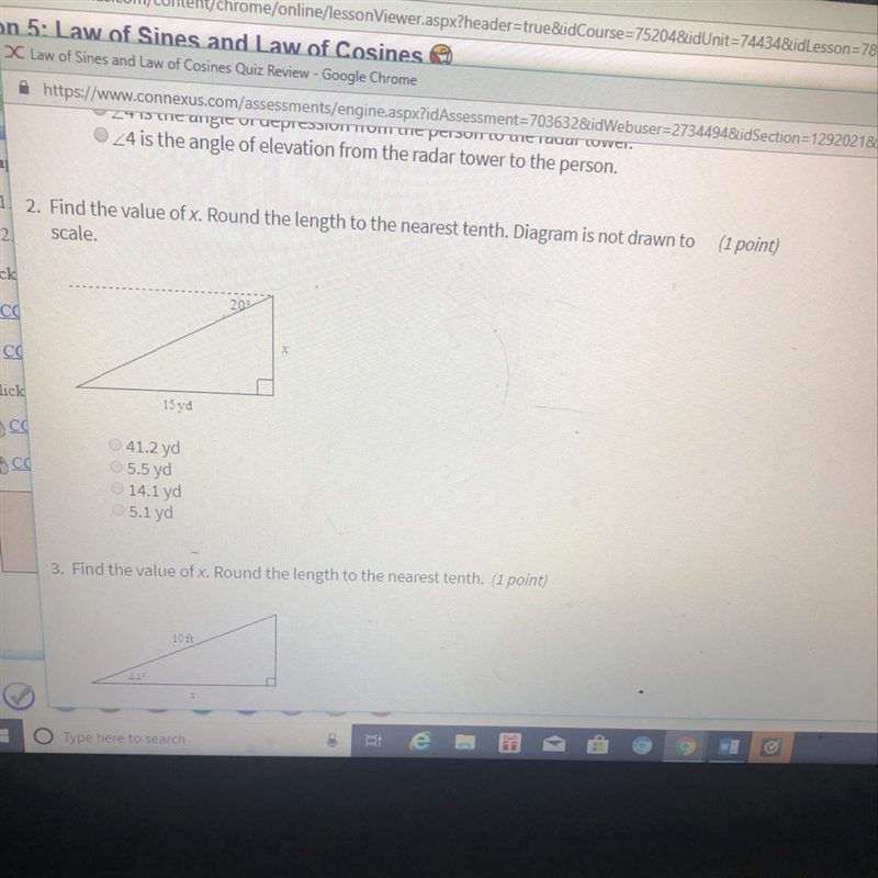 Find the value of X. Round the length to the nearest tenth.-example-1