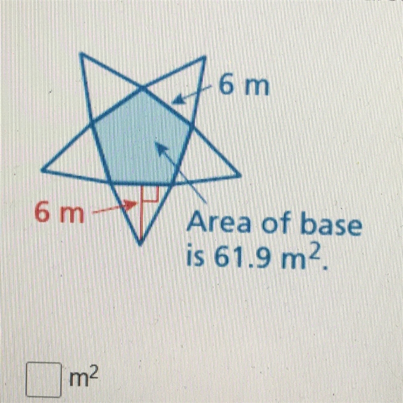 Use the net to find the surface area of the regular pyramid-example-1