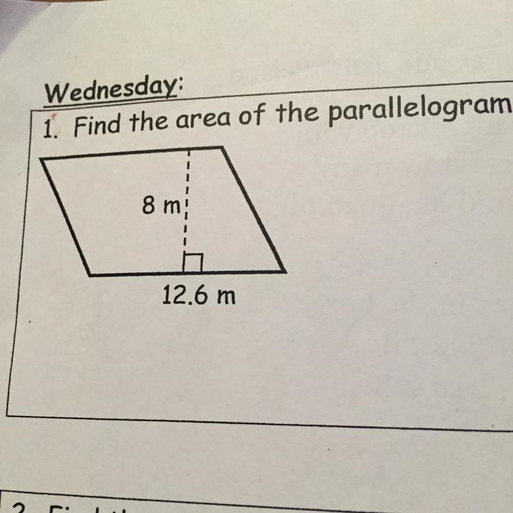 Area of the parallelogram?-example-1