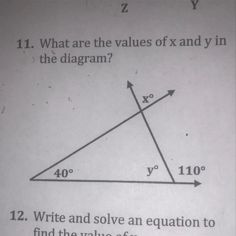 What are the values of x and y in the diagram?-example-1