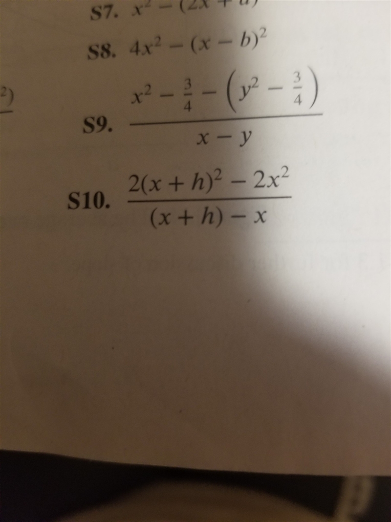 Simplify the expression: 2(x+h)^2 - 2x^2 over (x+h) - x-example-1