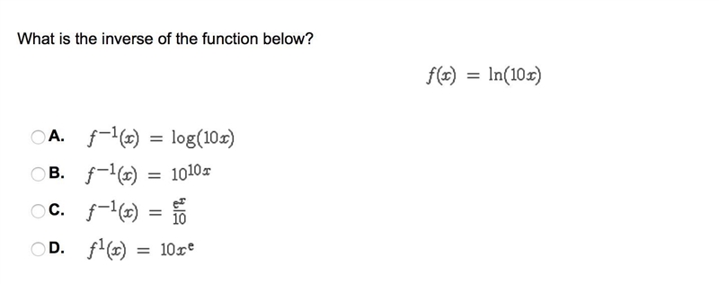 What is the inverse of the function below?-example-1