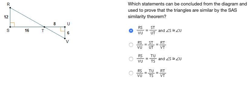 Which statements can be concluded from the diagram and used to prove that the triangles-example-1