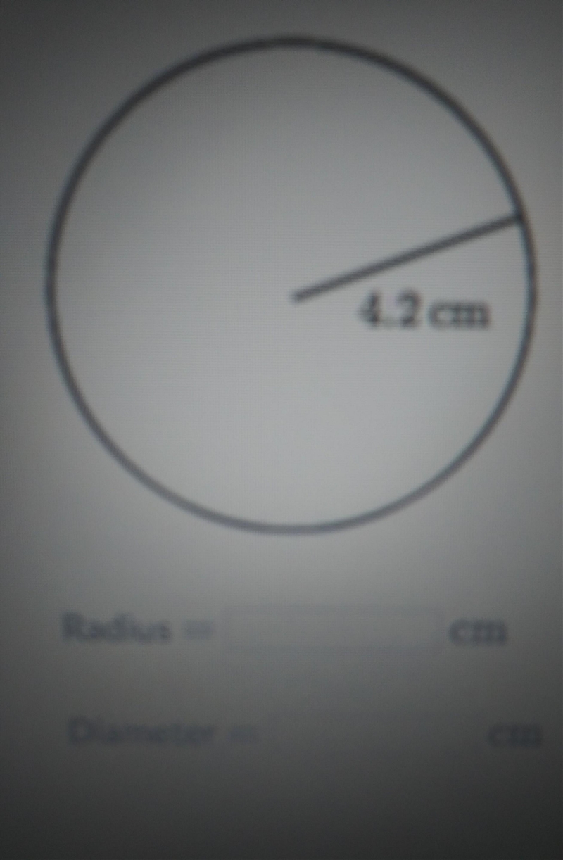 What is the radius and diameter of the following circle?​-example-1