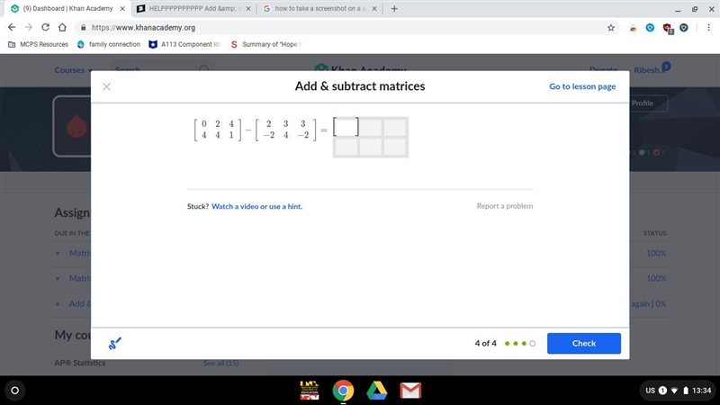 HELPPPPPPPPPP Add & subtract matrices ..... PLZ GIVE THE ANSWER .. THANKSSSSS-example-1